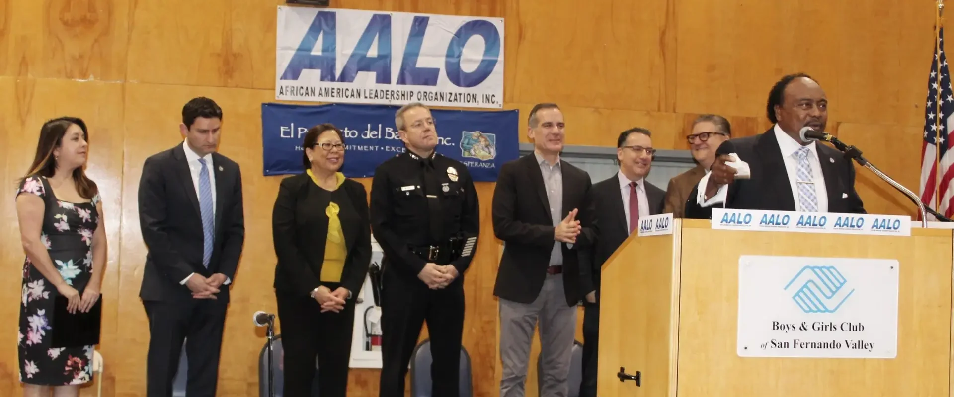 Elected Officials on stage